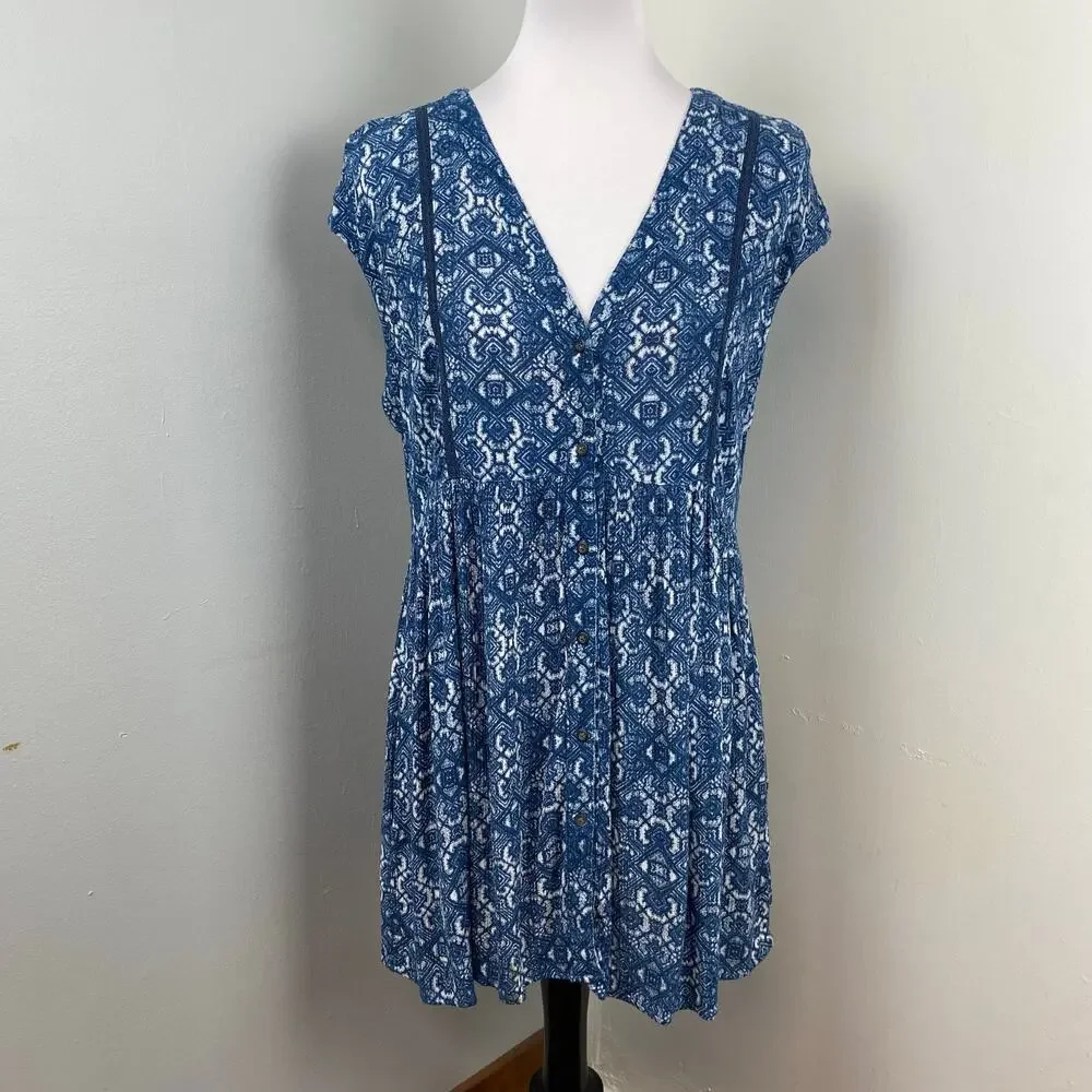 Anthropologie Vanessa Virginia Ladder Lace Top With Pockets Small